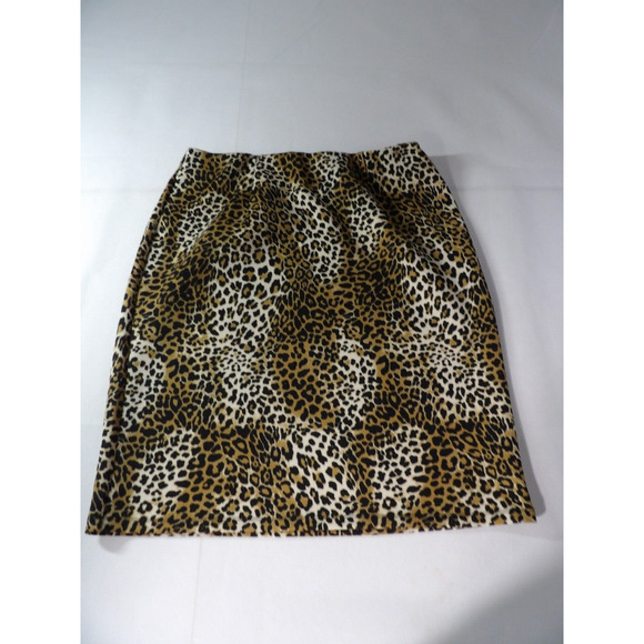 Cato Est 1946 18/20 Pull On Pencil Skirt Stretchy Leopard Cheetah Animal Print - Picture 6 of 11